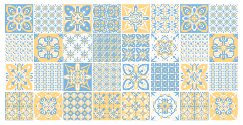 Portugalska mieszanka płytek dywan winylowy - TenStickers