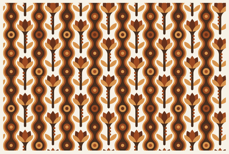 Dywan winylowy w kwiaty i rośliny falujące kwiaty - TenStickers