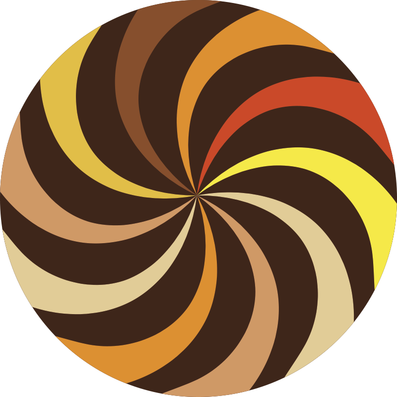 Dywan winylowy w paski spiralny wybuch kolorów - TenStickers