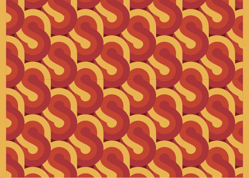 Dywan vintage w stylu pop pinbeam z lat 70 - TenStickers