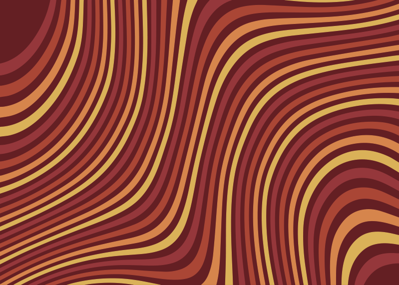 Dywan winylowy retro w faliste kolory retro - TenStickers