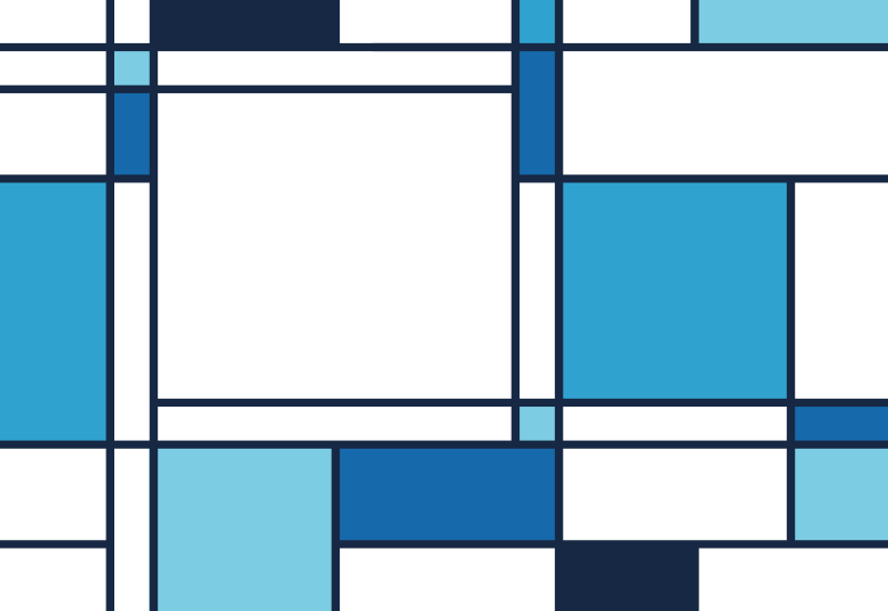 Nowoczesny dywan winylowy niebieski motyw geometryczny - TenStickers