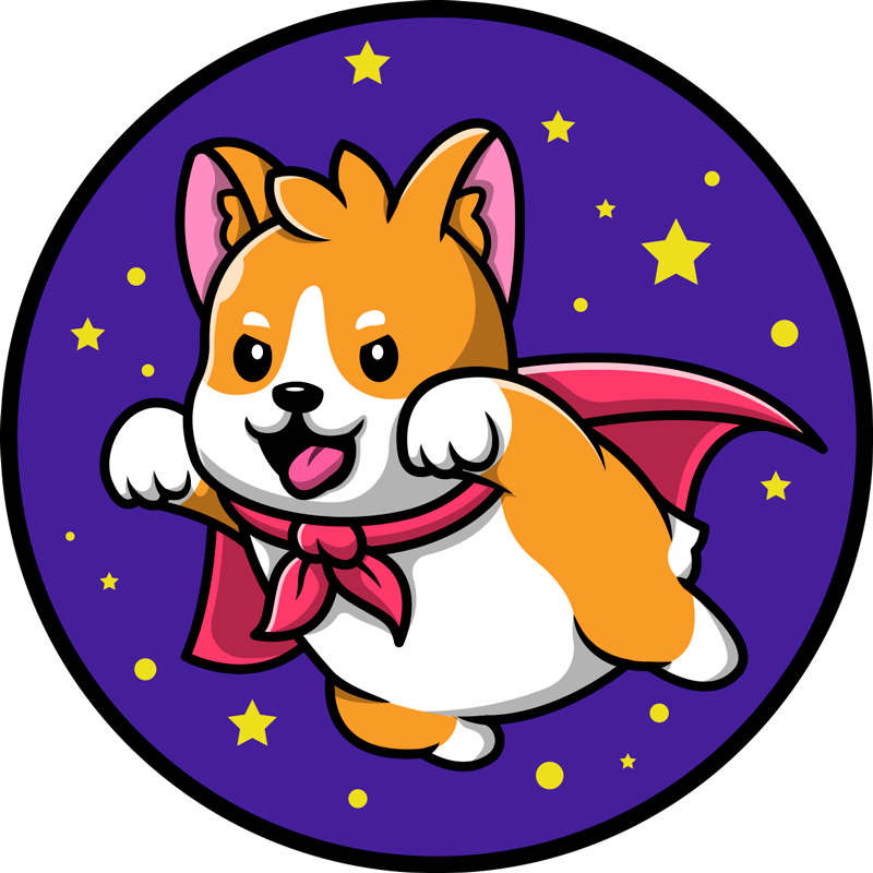 Dywan winylowy dla dziecka superbohater corgi - TenStickers