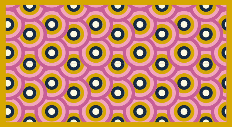 Dywan winylowy wzór geometryczny fuzja kolorów okrągłych - TenStickers