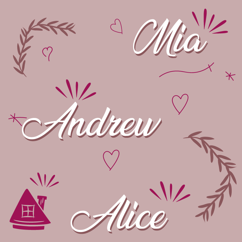 Dywan winylowy do przedpokoju z postaciami rodziny - TenStickers