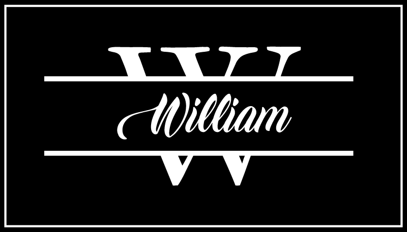 Nowoczesny dywan winylowy eleganckie imię i inicjał - TenStickers