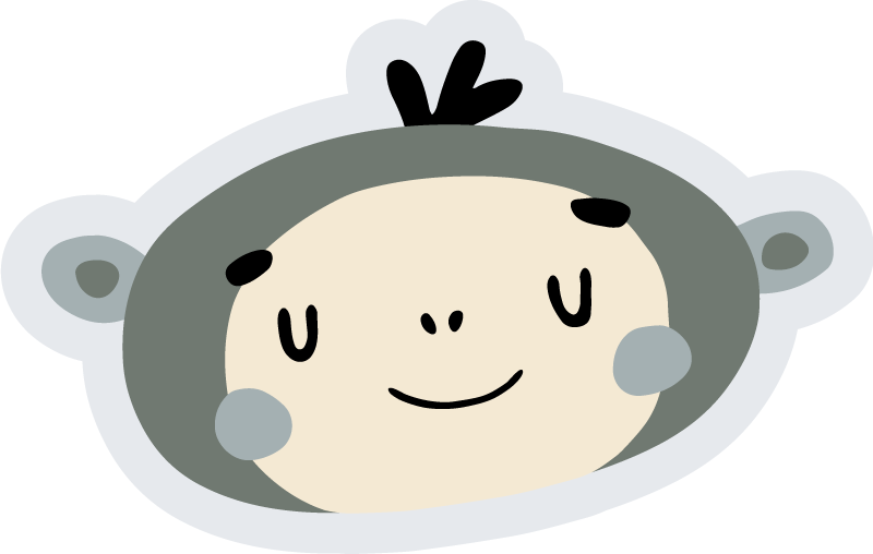 Dywan winylowy dziecięcy nordycka małpia twarz - TenStickers