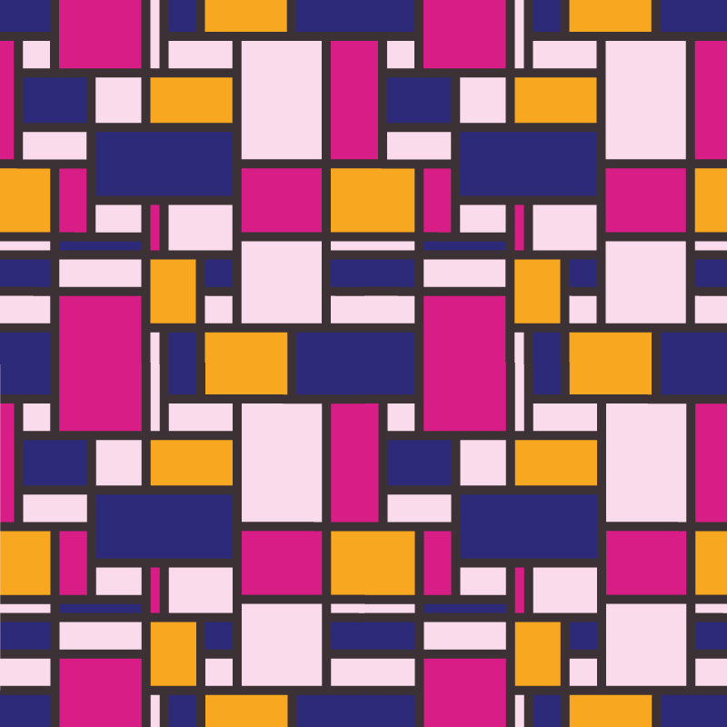 Dywan winylowy wzór geometryczny kolorowe bloki - TenStickers