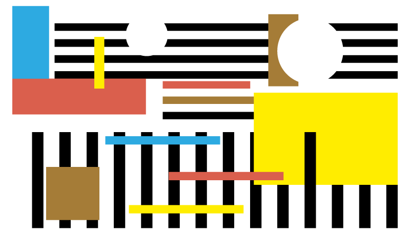 Nowoczesny dywan winylowy kolorowe wzory w paski - TenStickers