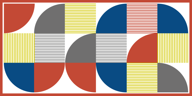 Dywan winylowy wzór geometryczny żywe abstrakcyjne figury - TenStickers