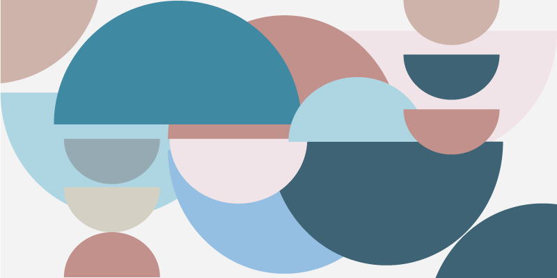 Dywan winylowy wzór geometryczny w kształty okrągłe - TenStickers