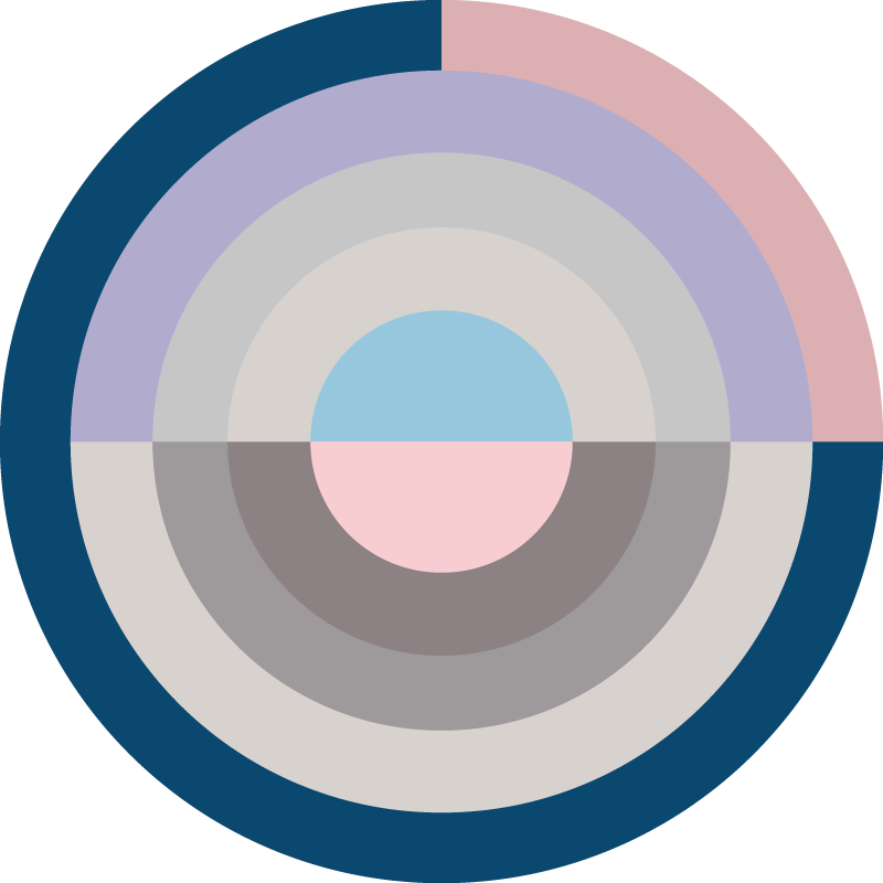 Nowoczesny dywan winylowy okrągła paleta kolorów - TenStickers