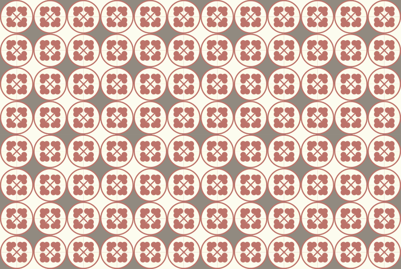 Pastelowe pomarańczowe i beżowe płytki dywanowe - TenStickers