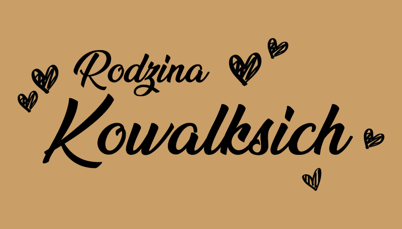 Dywan winylowy do przedpokoju z rodziną w sercu - TenStickers