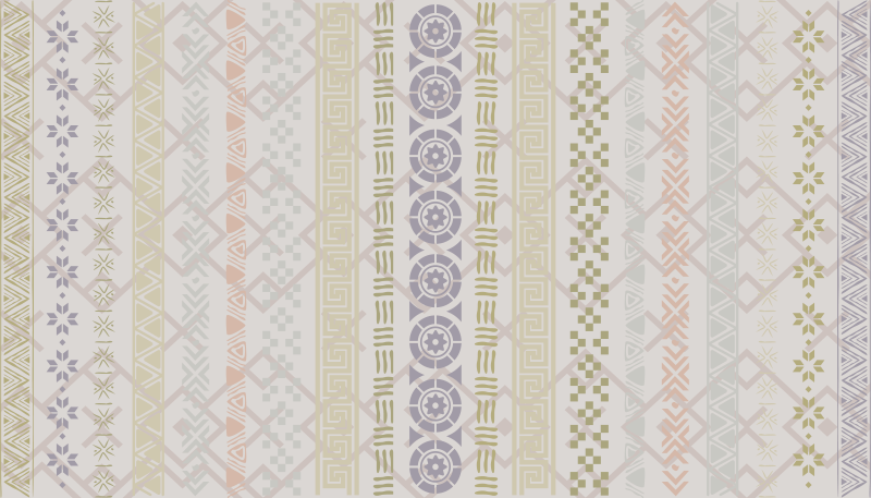 Dywan winylowy do kuchni efekt stempla puzzli na beżu - TenStickers