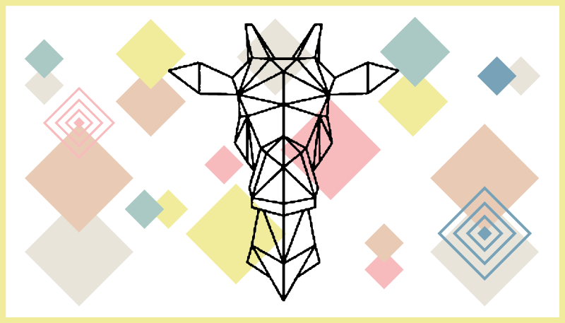 Żyrafa skandynawska dywanik winylowy - TenStickers