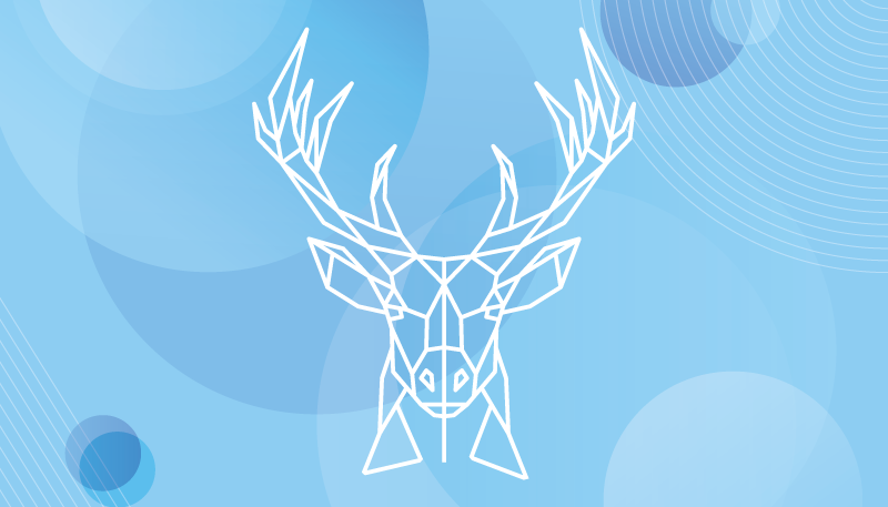 Dywan winylowy zwierzęta geometryczna głowa jelenia - TenStickers