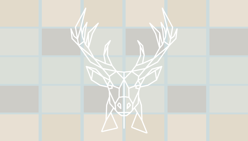 Dywan winylowy nordic z motywem jelenia - TenStickers