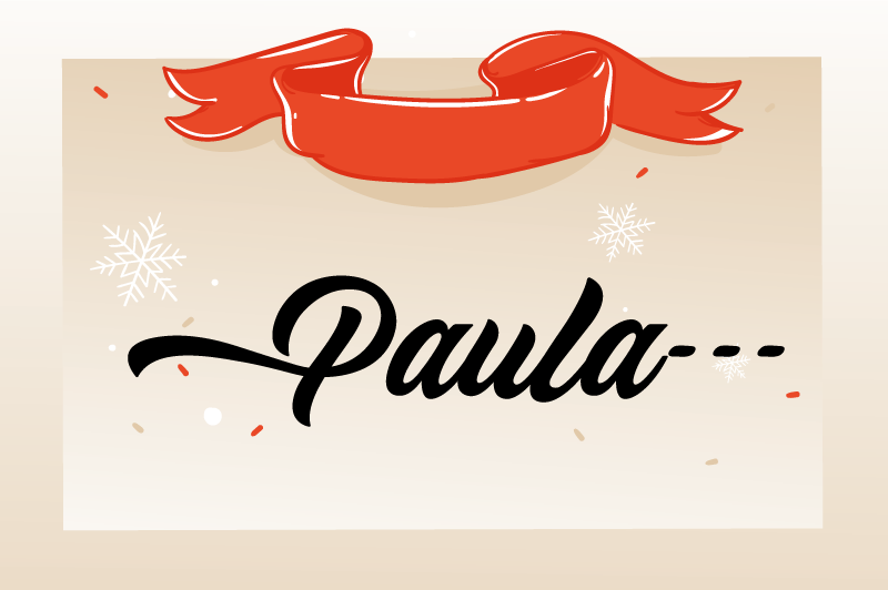 Dywan winylowy boże narodzenie z beżowym imieniem - TenStickers