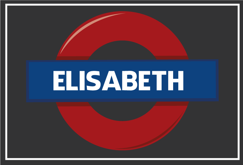 Dywan winylowy z imieniem znak podziemny - TenStickers