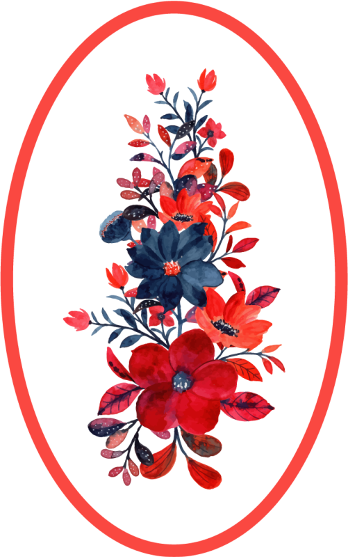 Dywan winylowy w kwiaty i rośliny kompozycja kwiatowa - TenStickers