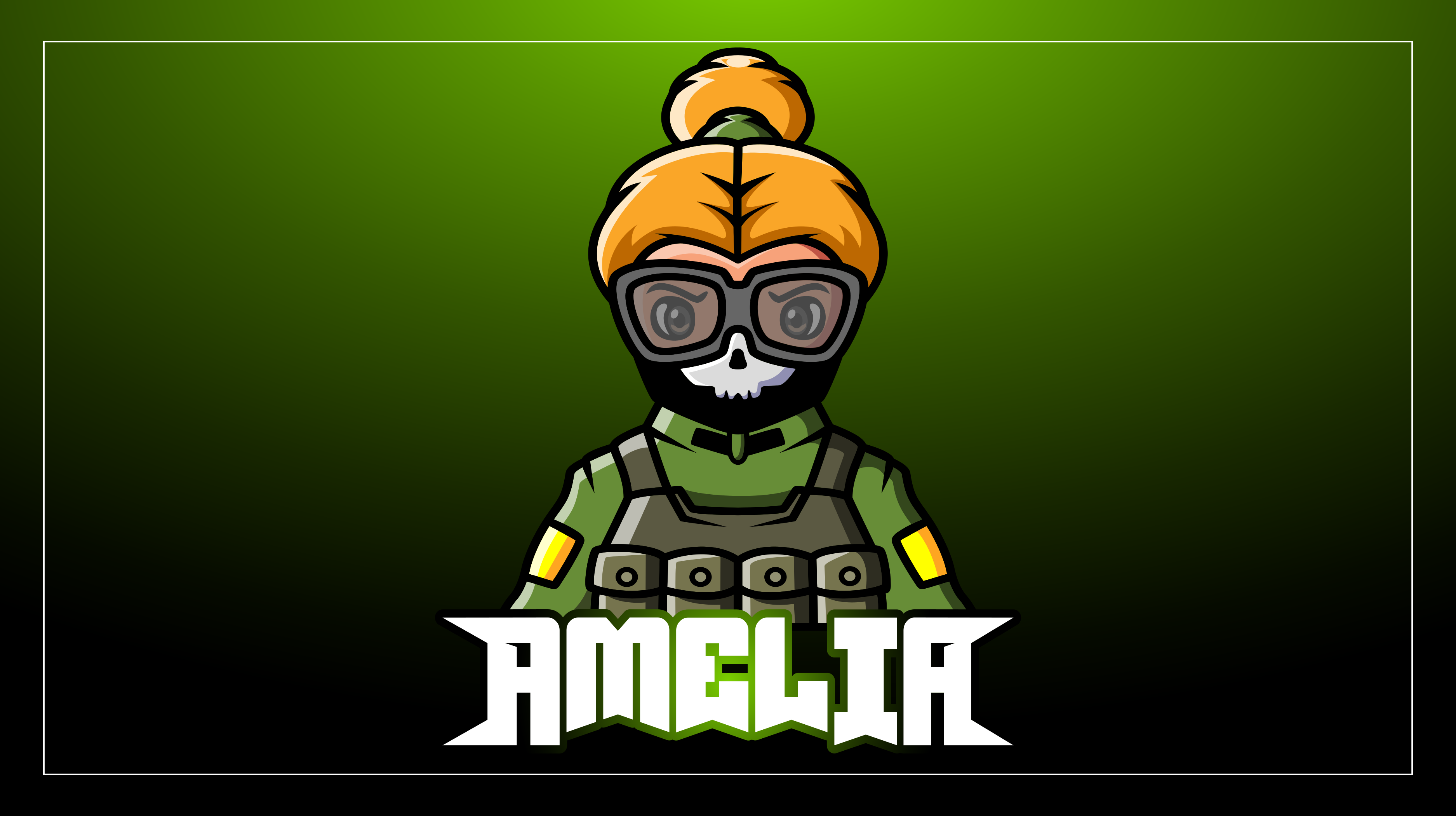 Dywan winylowy dla nastolatków kobieta żołnierz z imieniem - TenStickers