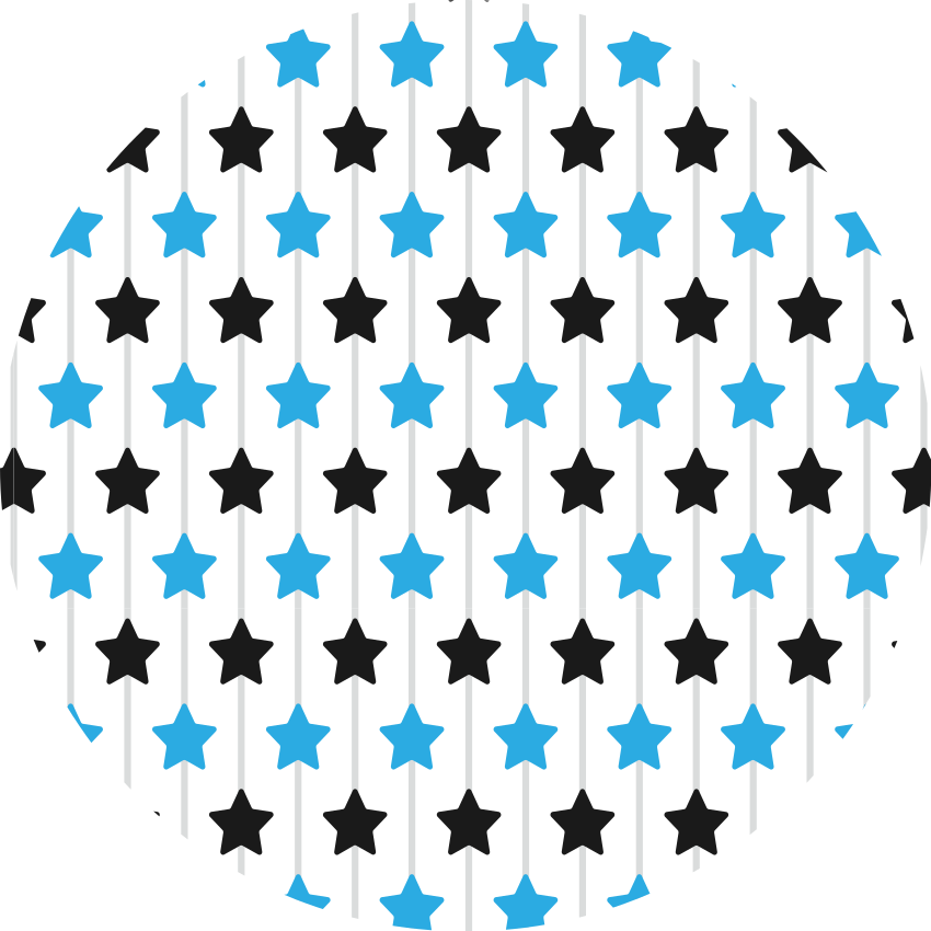 Dywan winylowy w gwiazdki wyraziste odcienie niebieskiego - TenStickers