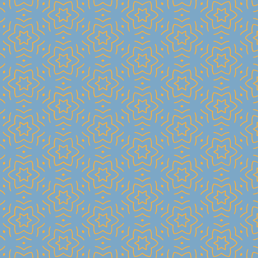 Dywan winylowy w gwiazdki abstrakcyjny żółty wzór - TenStickers