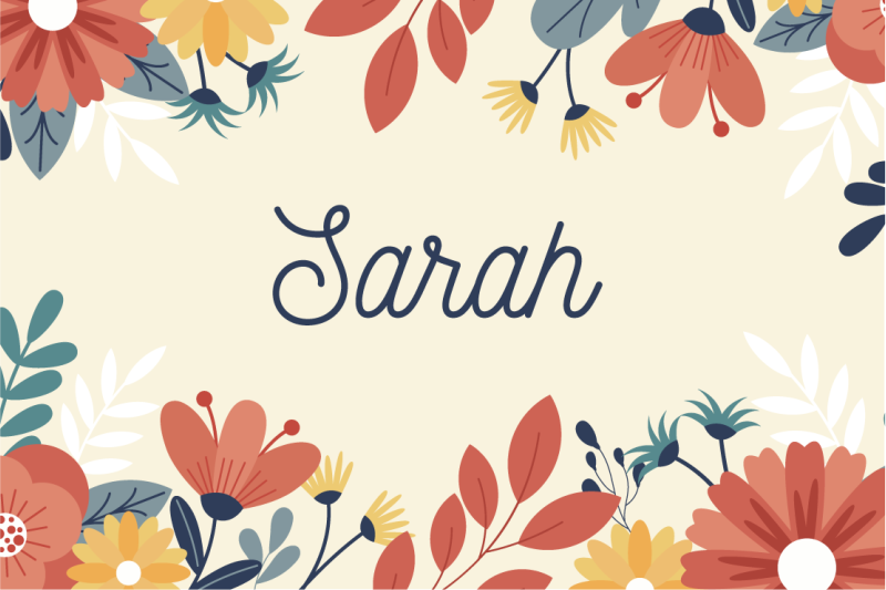 Dywan winylowy z imieniem niestandardowa nazwa kwiatowa - TenStickers