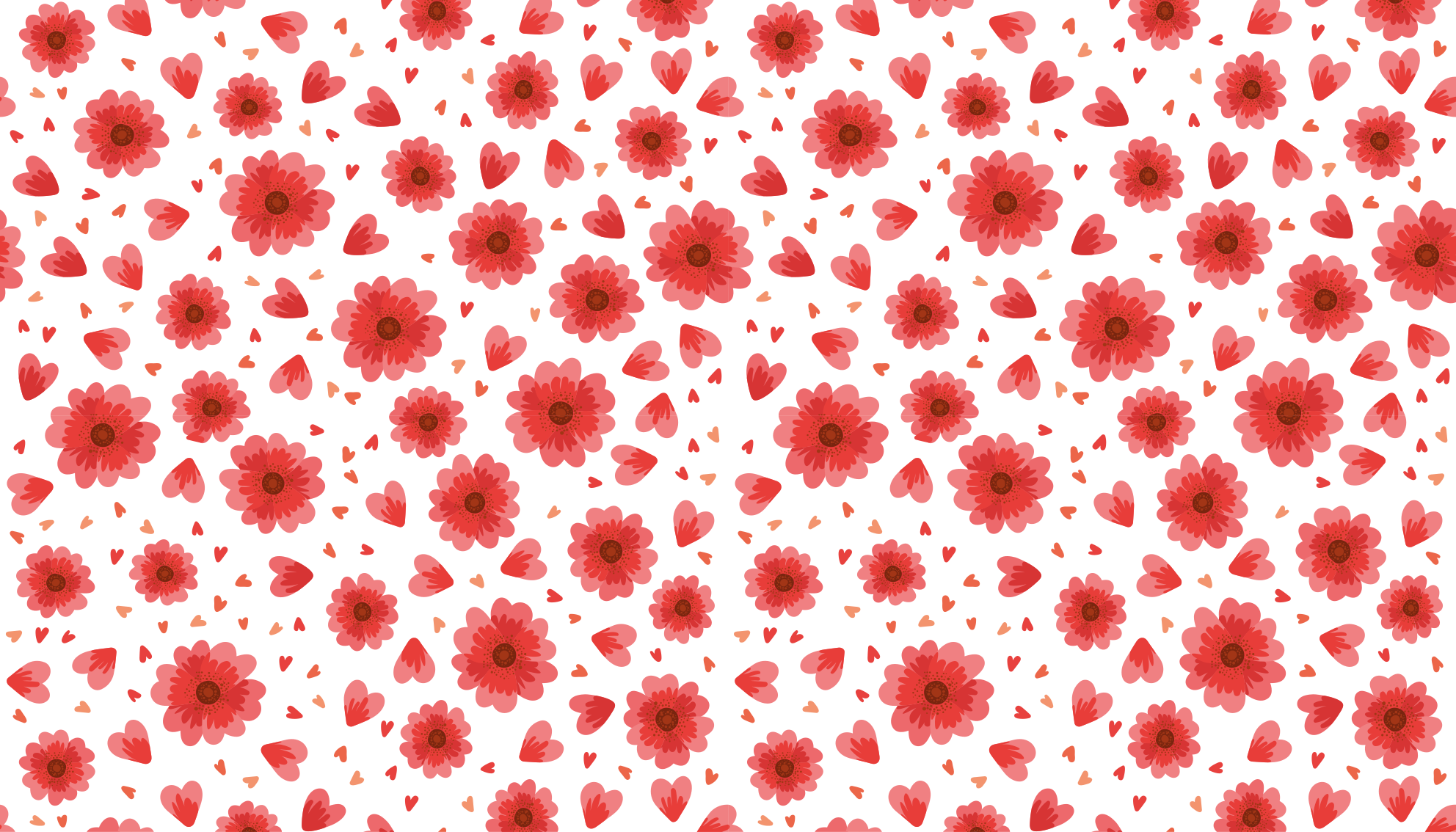 Dywan winylowy w kwiaty i rośliny kwiatowy wzór serca - TenStickers