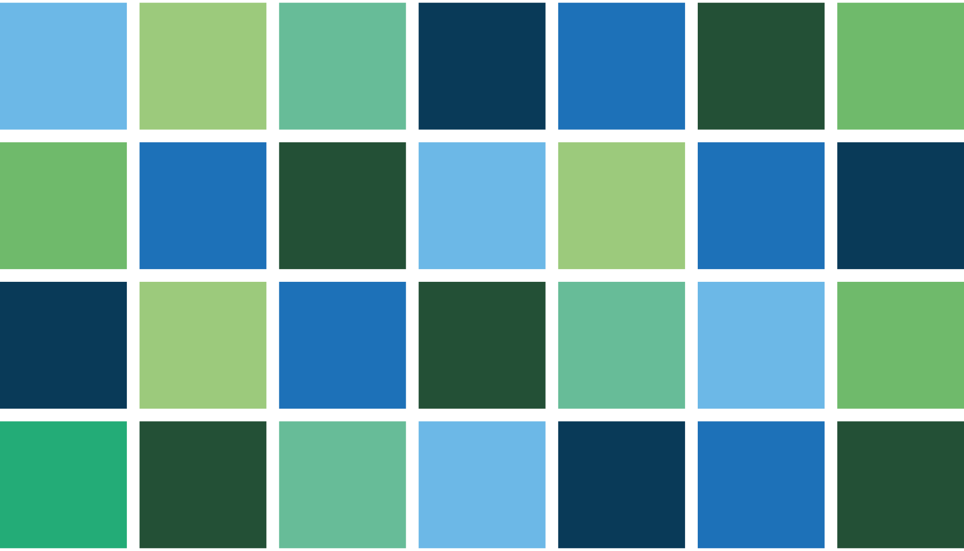 Niebieski i zielony dywan z płytek - TenStickers