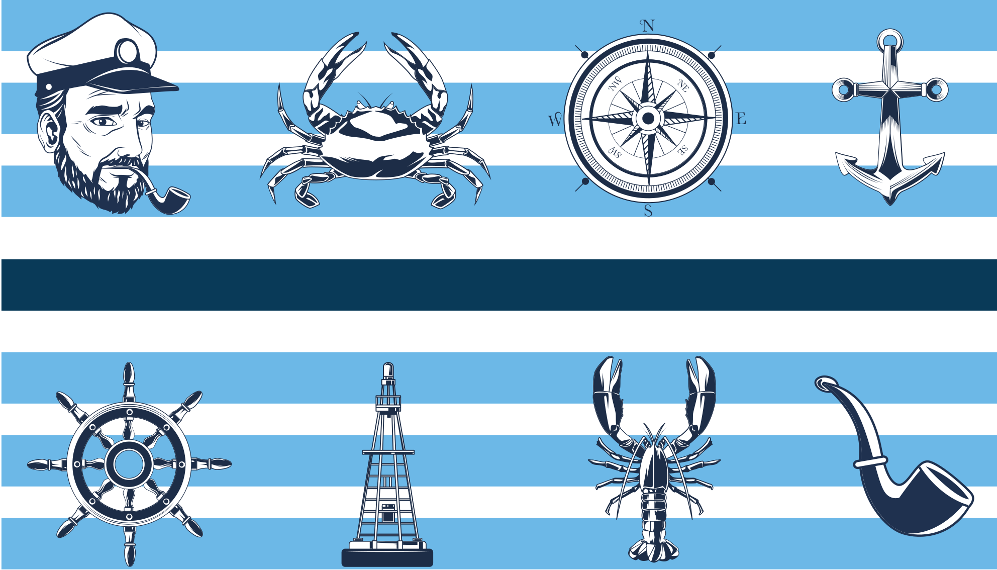 Sailor design płytka dywanowa na podłogę - TenStickers