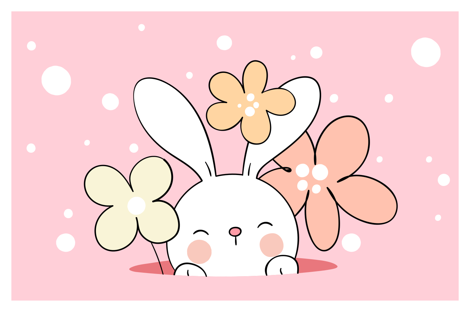 Dywan winylowy dla dziecka ilustracja króliczka - TenStickers