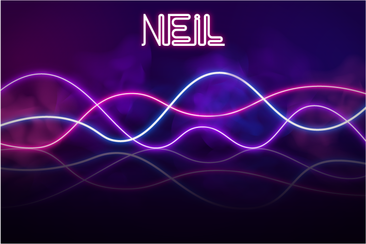 Dywan winylowy z imieniem wyświetlacz świateł neonowych - TenStickers