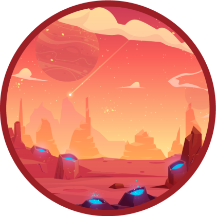 Dywan winylowy w gwiazdki kosmiczna scena pustynna - TenStickers