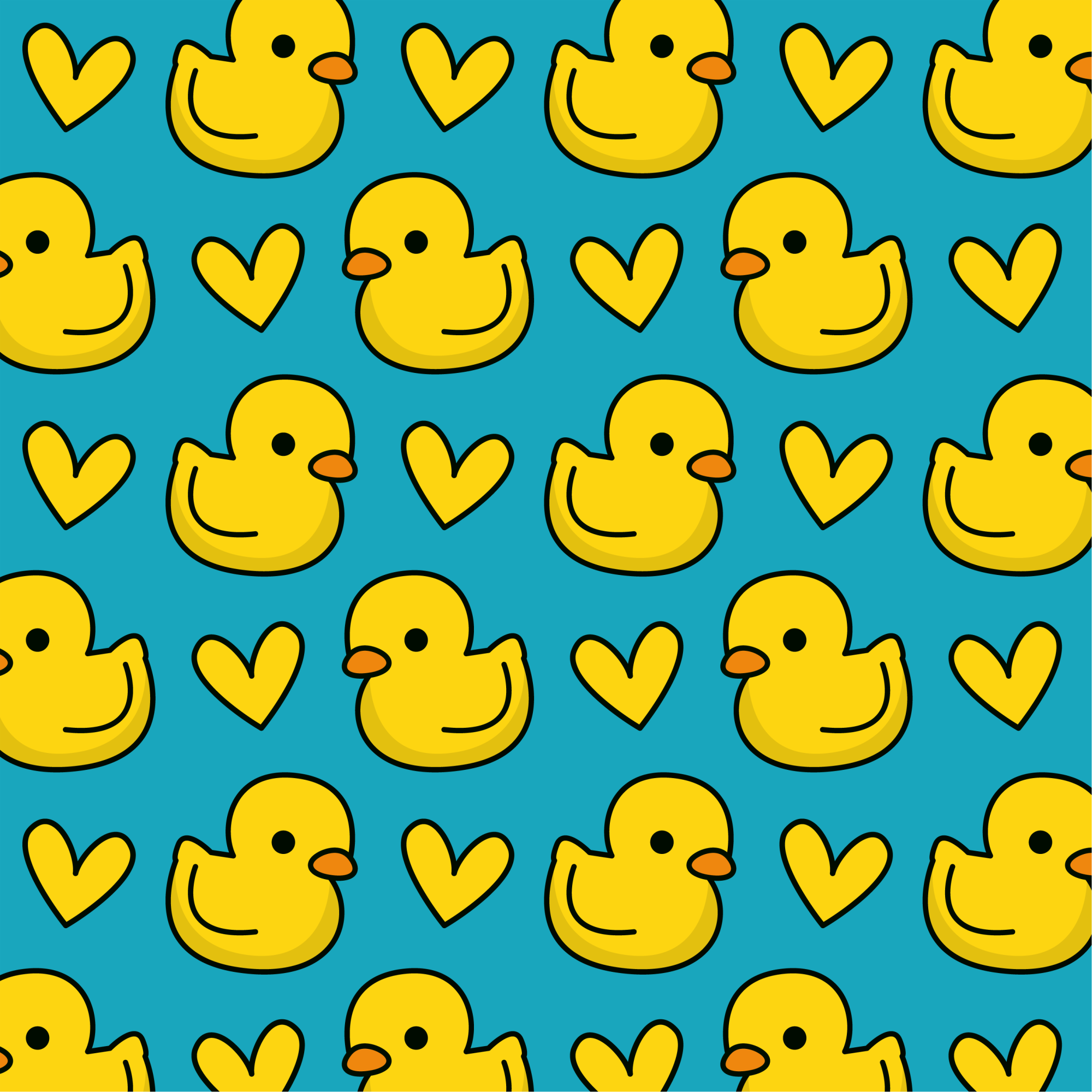Dywan winylowy do łazienki wzór kaczuszek - TenStickers
