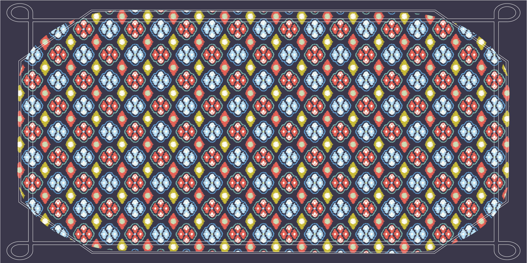 Dywan winylowy do przedpokoju kolorowa kompozycja mozaikowa - TenStickers