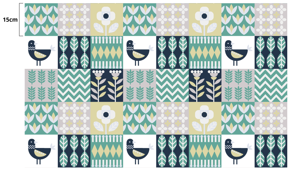 Płytki podłogowe w stylu norweskim - TenStickers