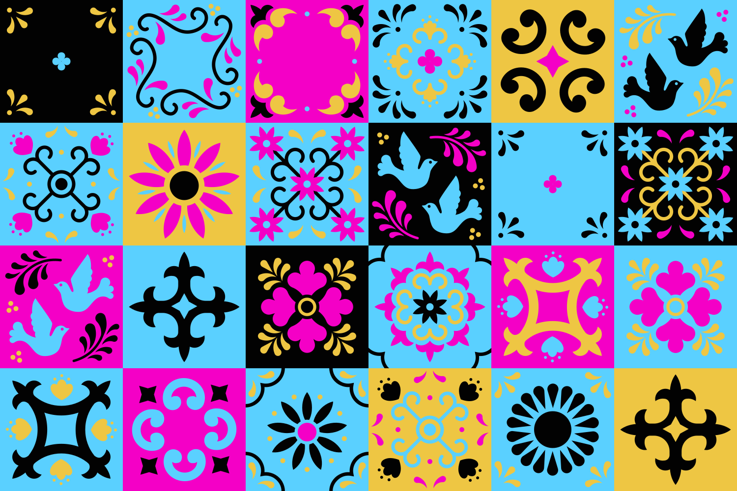 Dywan winylowy z mozaiką kolorowa mozaika wzorów - TenStickers