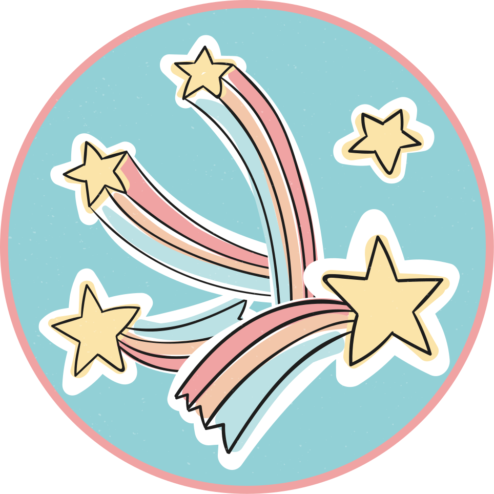 Dywan winylowy dla dziecka kolorowe tęczowe gwiazdy - TenStickers