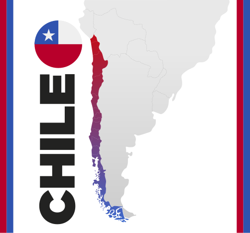 Dywan winylowy mapa świata chile - TenStickers