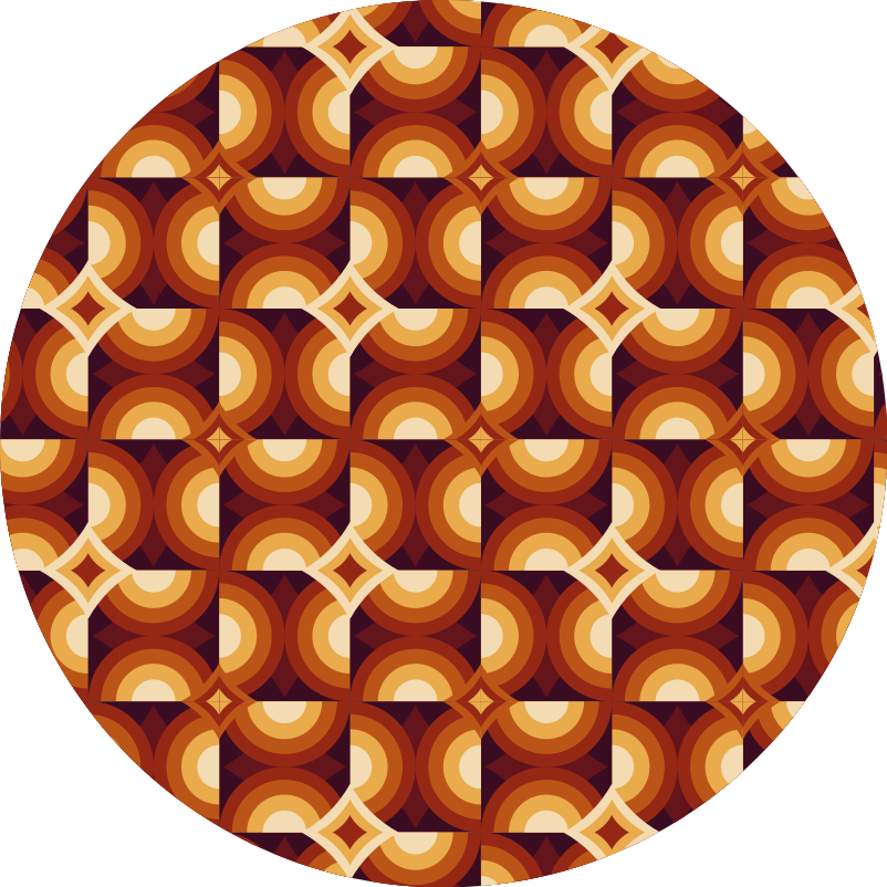 Dywan winylowy wzór geometryczny wzór okręgów - TenStickers