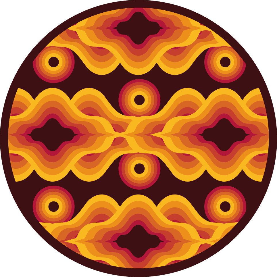 Dywan winylowy z mozaiką motyw spirali vintage - TenStickers