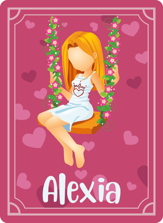 Dywan winylowy dla nastolatków huśtawka trawiasta z imieniem - TenStickers