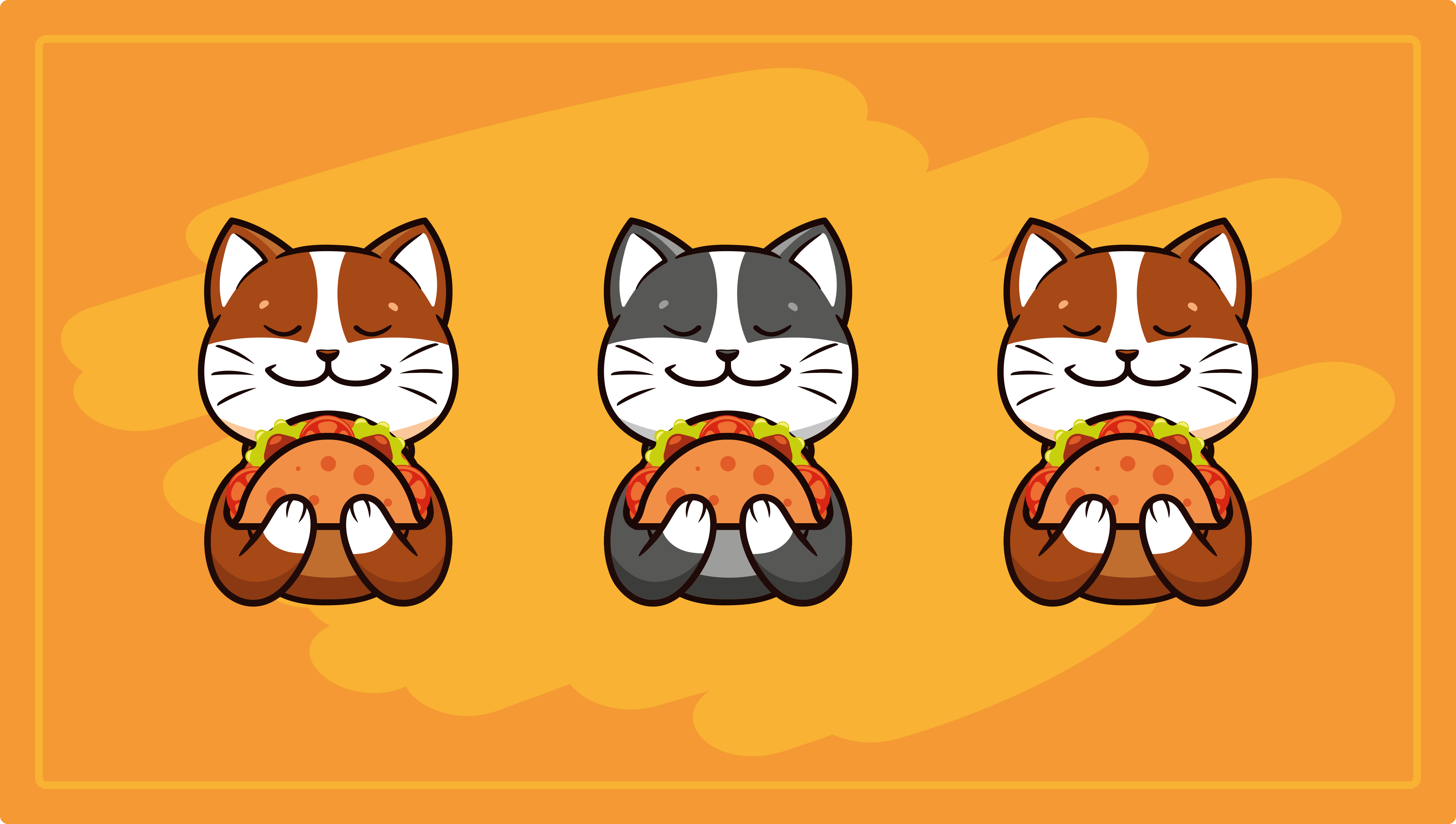 Dziecięcy dywan winylowy szczęśliwe trio kotów - TenStickers