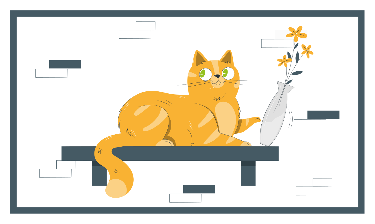 Dziecięcy dywan winylowy scena z zabawnym kotem - TenStickers