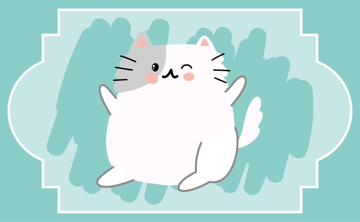 Dywan winylowy dziecięcy słodka ilustracja kota - TenStickers