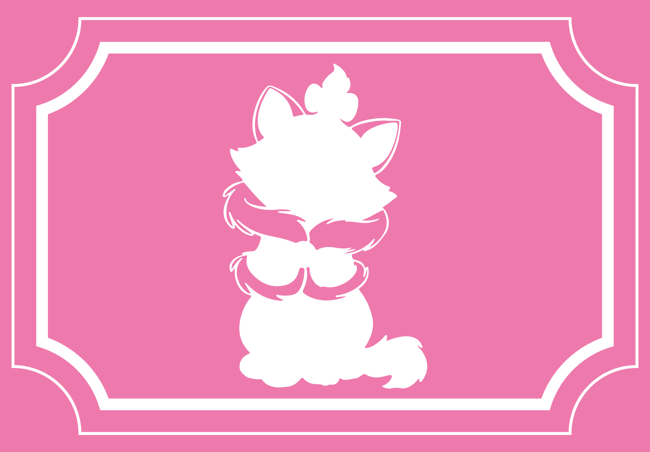 Dziecięcy dywan winylowy słodka sylwetka kota - TenStickers