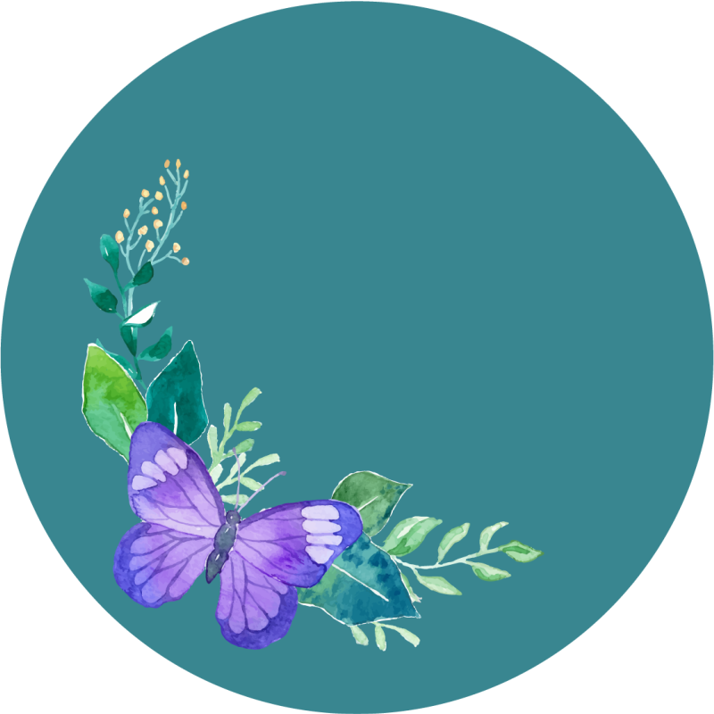 Dywan winylowy w kwiaty i rośliny motyw botaniczny motyla - TenStickers