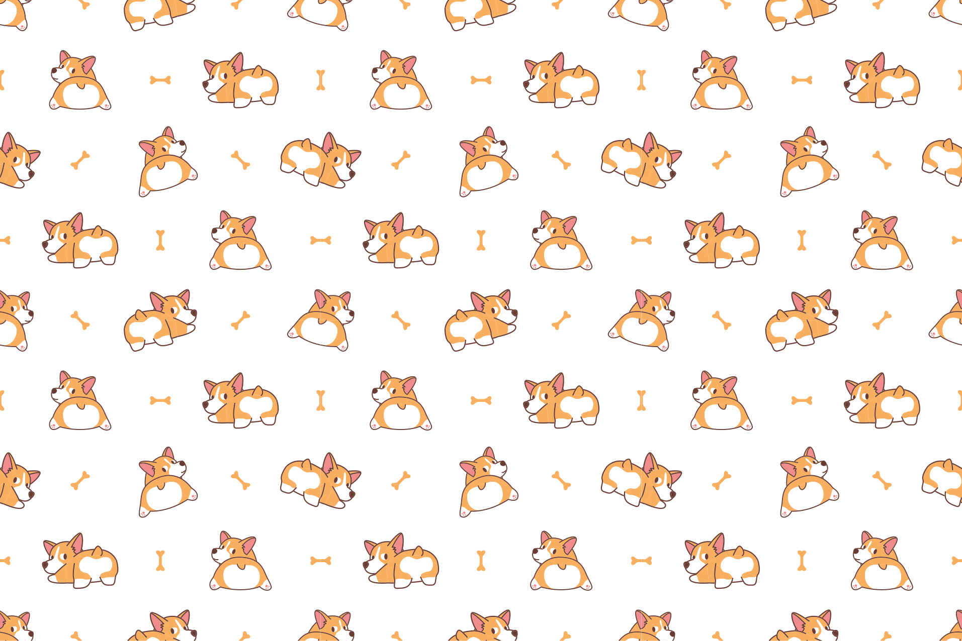 Dywan winylowy dla dziecka urocze postacie corgi - TenStickers